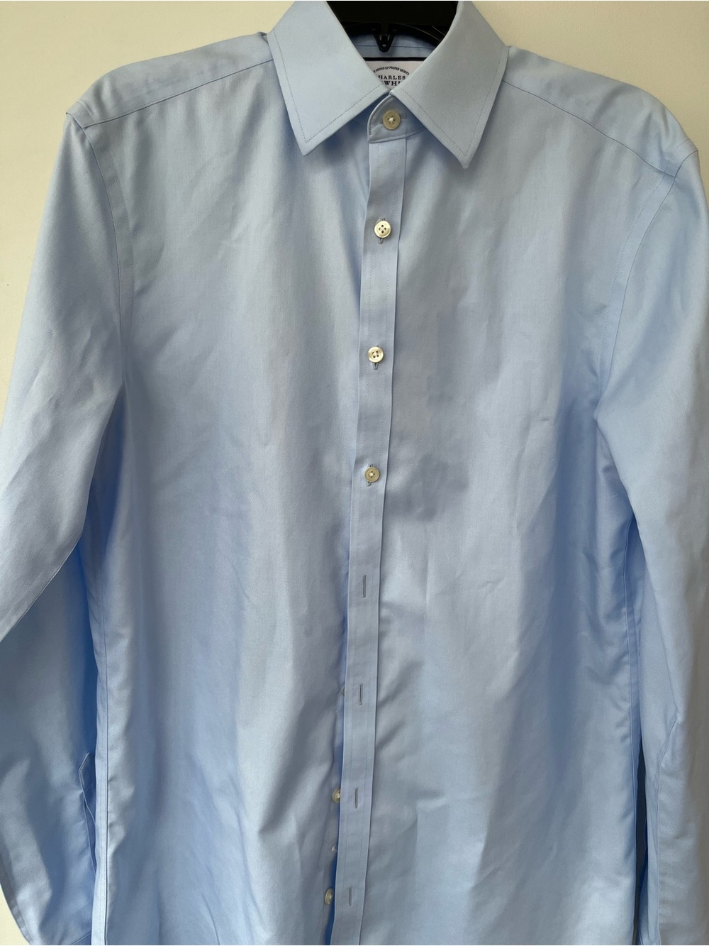 Charles Tyrwhitt London Extra Slim Fit Button Down Shirt- Size 16/36- Light Blue